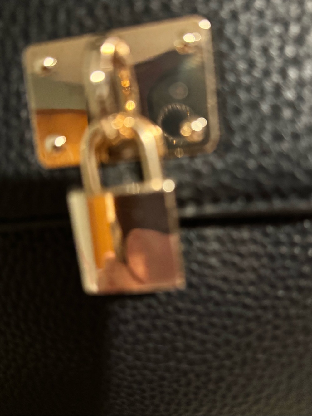 Ello Structured BLACK Satchel with Gold-Tone Lock and Hardware. Baby B - Picture 2 of 9